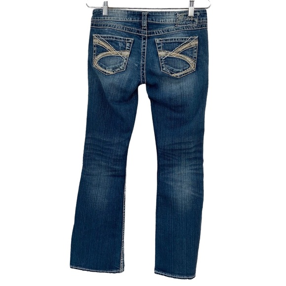 Silver Jeans‎ Co. Twisted Bootcut Low Rise Jeans Women's Size W27 L31 - Picture 2 of 13